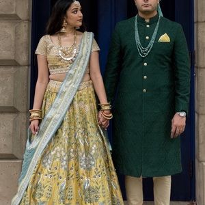 Anita Dongre green Mohur Sherwani